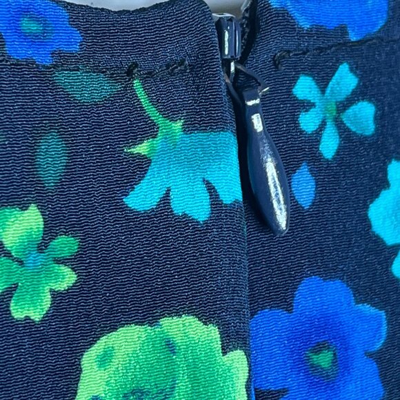 Appleseeds Blue Floral Midi Peasant Dress Sz 8 - Picture 7 of 9